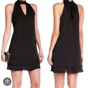 Meghan Los Angeles Black‎ Dress Size Medium Large A-Line Shift Retro Classic